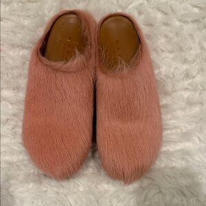 Marni Pink Fur Women's Shoes